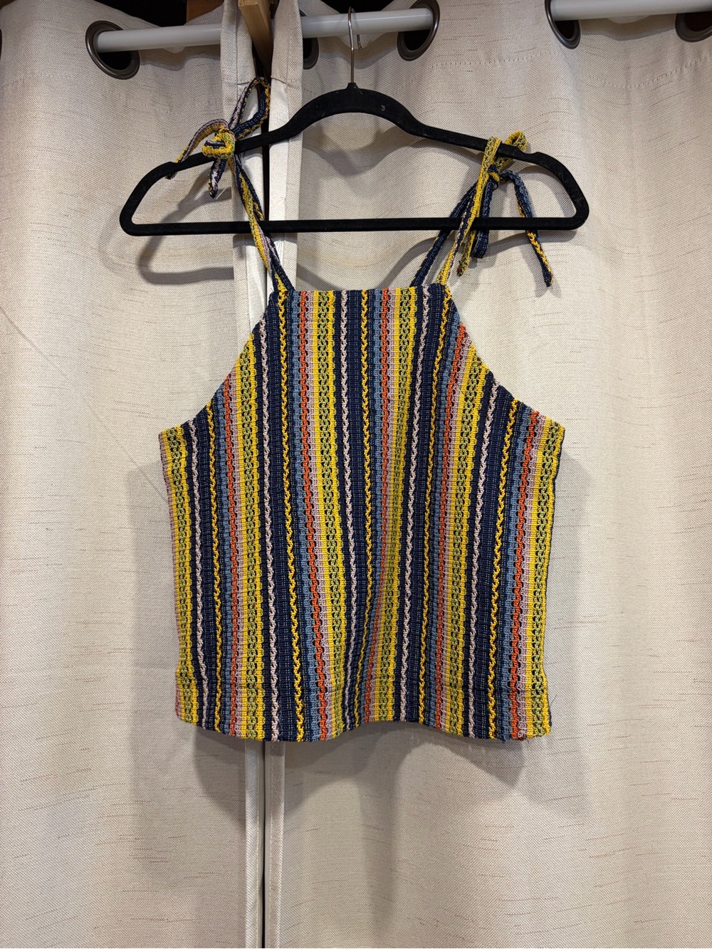 Madewell Striped Knit Tie-Shoulder Cami Top